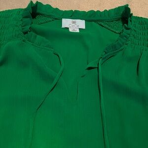 Emerald green blouse